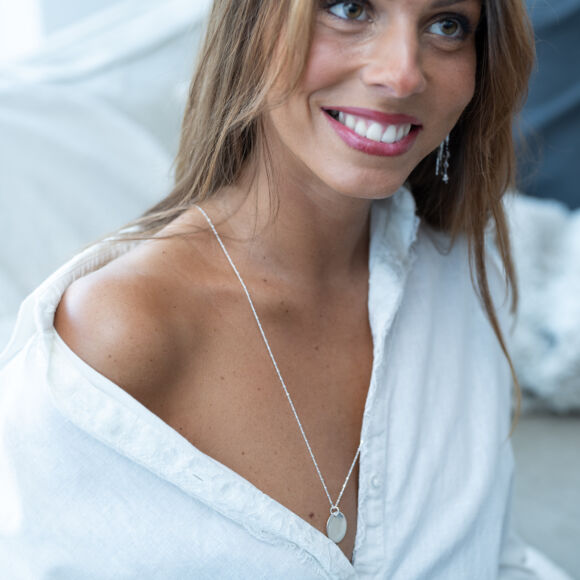 Collier ou sautoir en Argent 925 avec médaille bombée-Amedaillo – Image 6