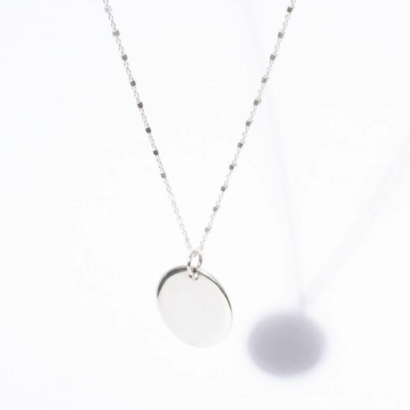 Collier ou sautoir en Argent 925 avec médaille bombée-Amedaillo – Image 5