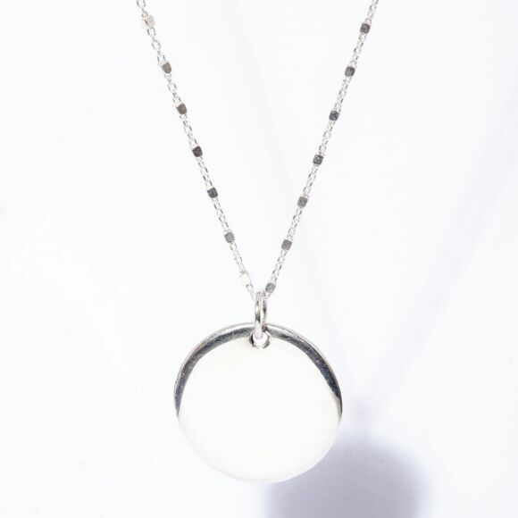 Collier ou sautoir en Argent 925 avec médaille bombée-Amedaillo – Image 4