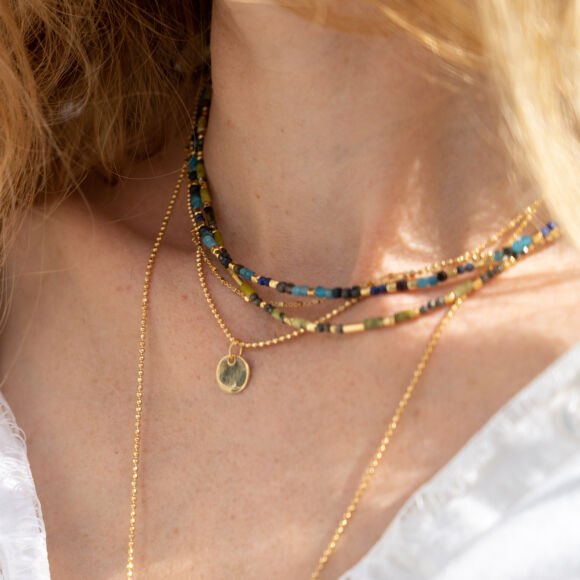 Collier en Argent doré deux chaînes-Paurel