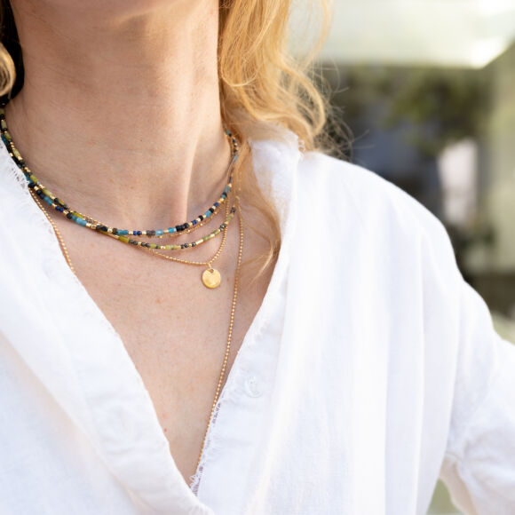 Collier en Argent doré deux chaînes-Paurel – Image 3