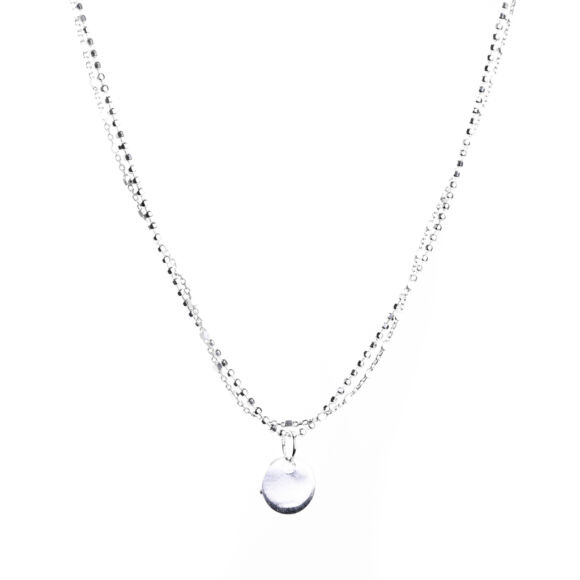 Collier deux chaînes en Argent 925 et médaille-Aurel