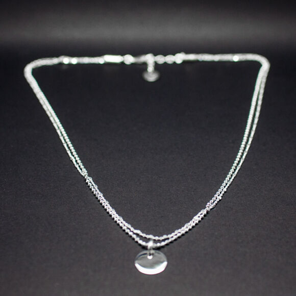 Collier deux chaînes en Argent 925 et médaille-Aurel – Image 3
