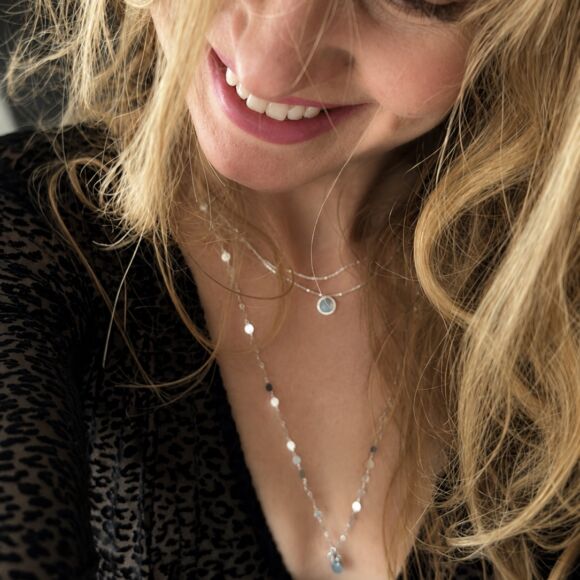 Collier deux chaînes en Argent 925 et médaille-Aurel