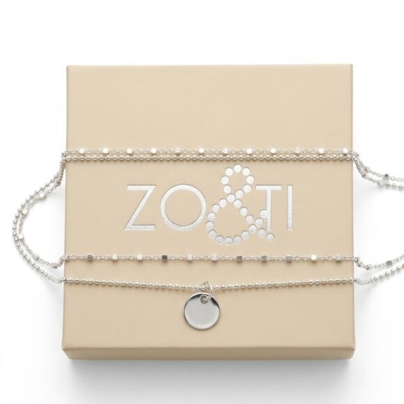 Collier deux chaînes en Argent 925 et médaille-Aurel