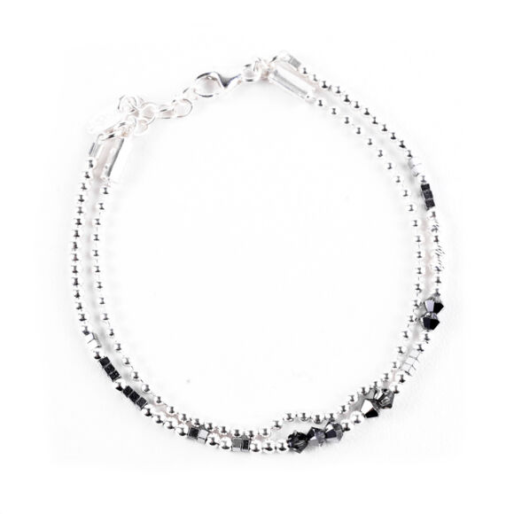Bracelet double en Argent 925 et cristaux-Camille