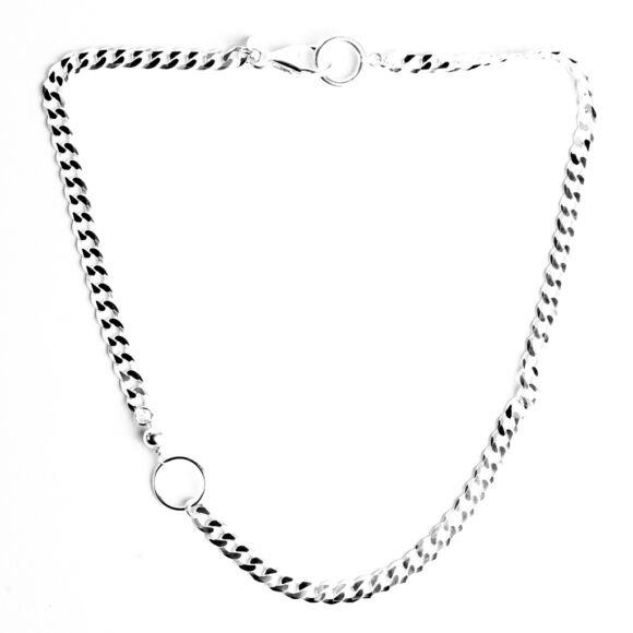 collier rock en argent massif gorette