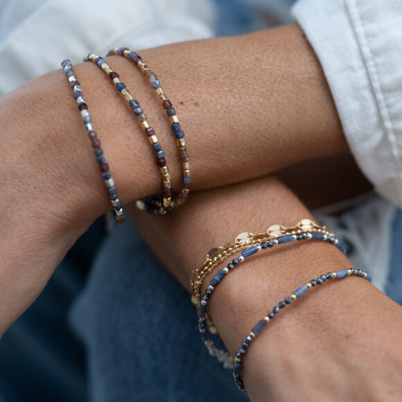 Bracelet multi-chaines en Argent 925 doré-Cobra – Image 2