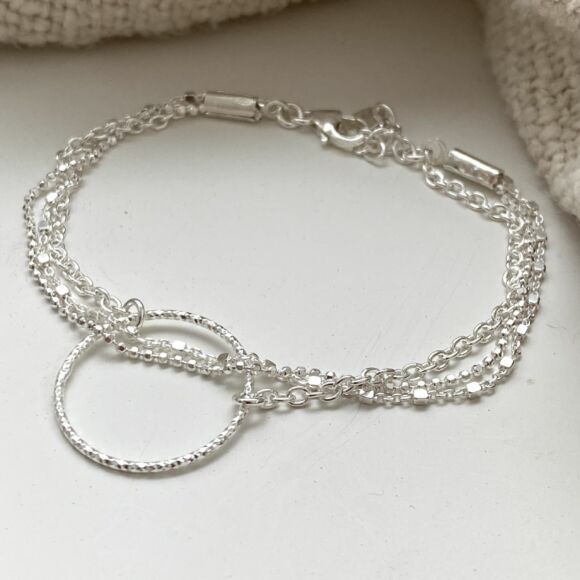 Bracelet chaîne et cercle en Argent 925-Angel – Image 3