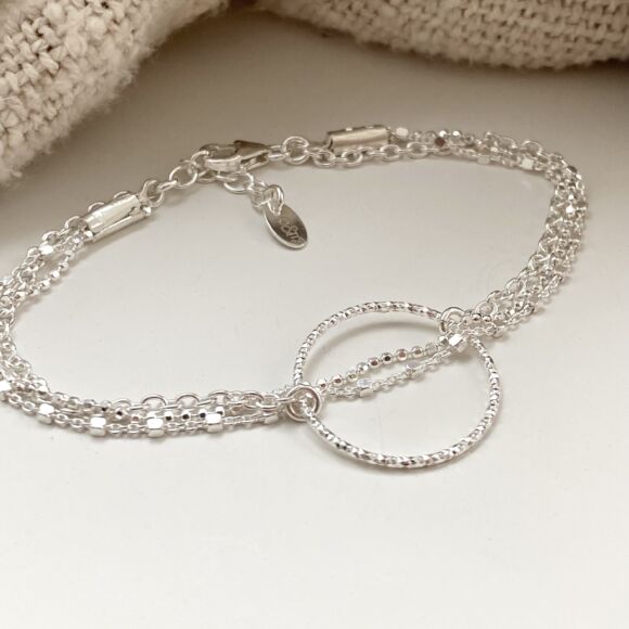 Bracelet chaîne et cercle en Argent 925-Angel – Image 2