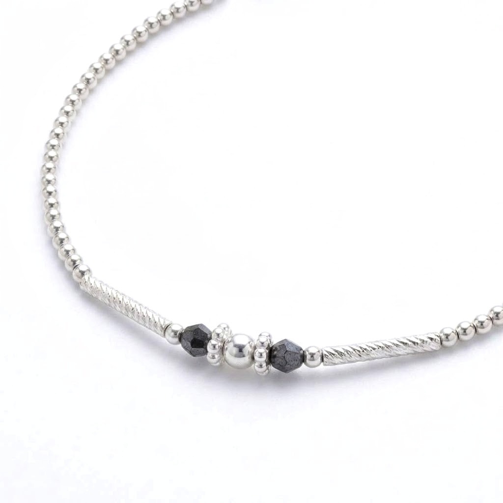 Bracelet perlé en Argent 925 avec cristaux-Fleur – Image 4