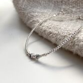 Bracelet perlé en Argent 925 avec cristaux-Fleur