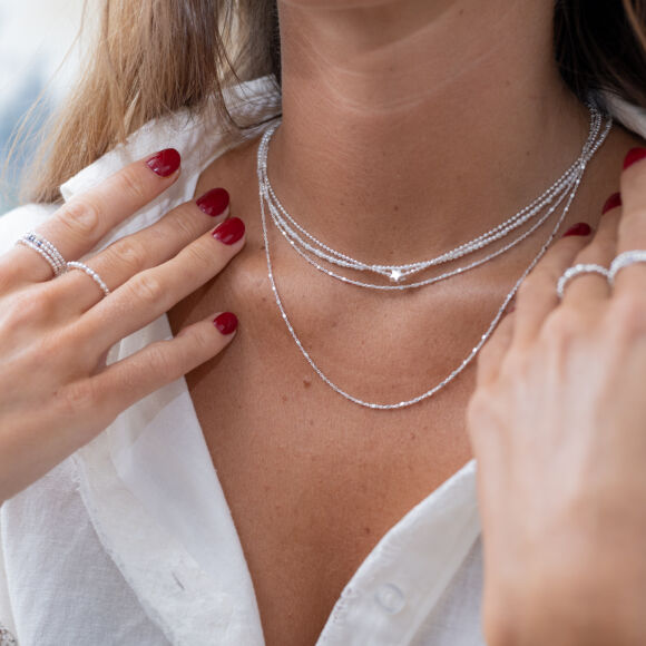 Collier ras du cou en Argent 925 avec pendentif étoile-Valentine – Image 4