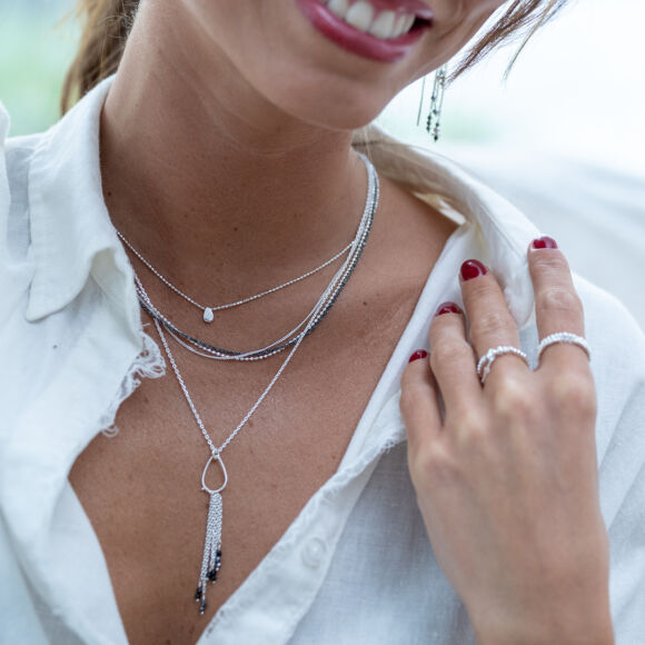 Collier triple chaînes en Argent 925 - Estelle – Image 2