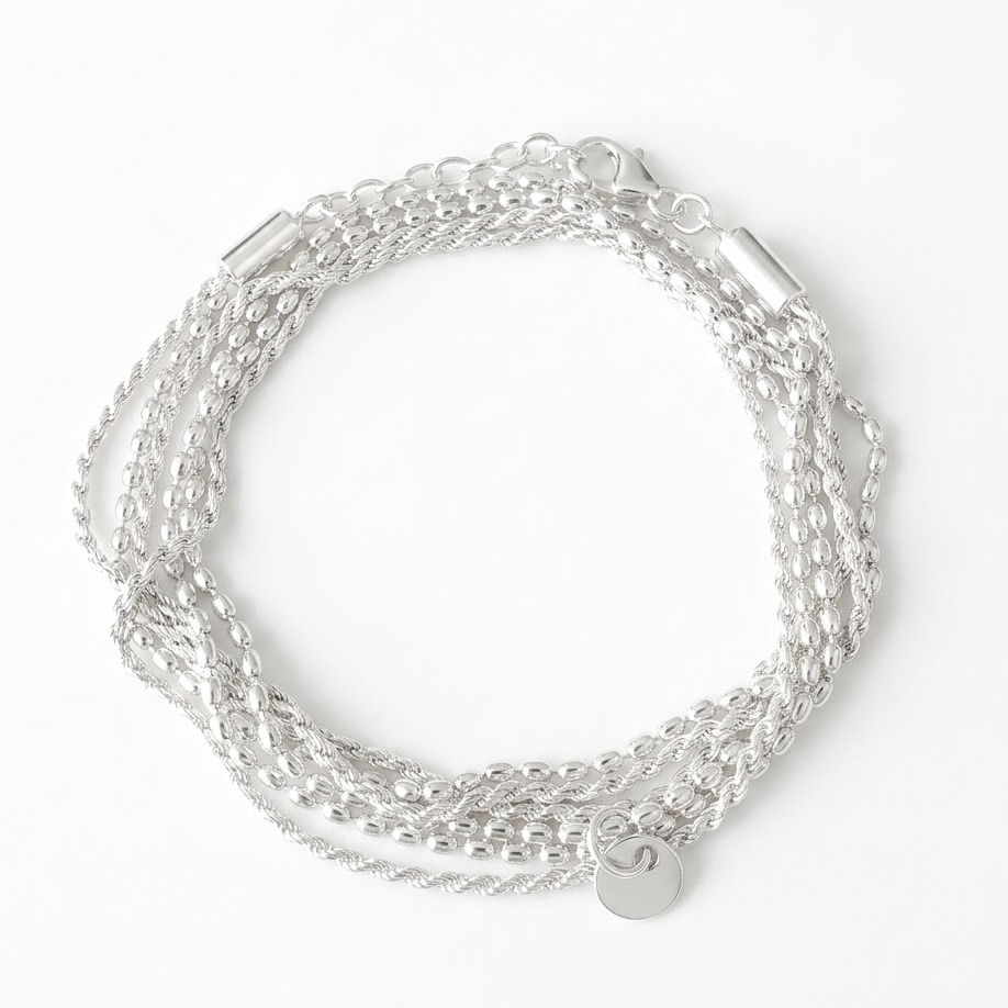 Bracelet triple tour en Argent 925 ou collier -Zoé – Image 5