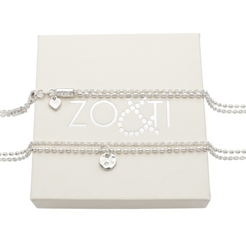 Bracelet triple tour en Argent 925 ou collier -Zoé