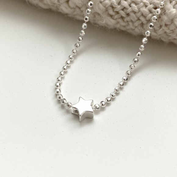 Collier ras du cou en Argent 925 avec pendentif étoile-Valentine – Image 3