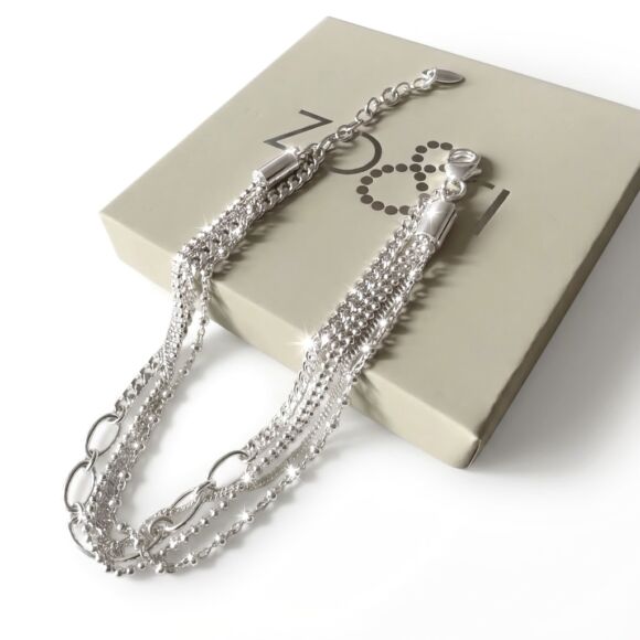 Bracelet multi-chaines en Argent 925  - Régine