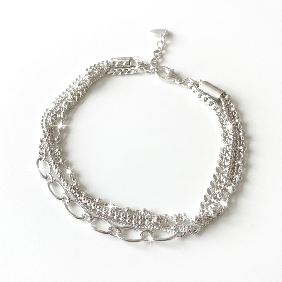 Bracelet multi-chaines en Argent 925 - Régine – Image 4
