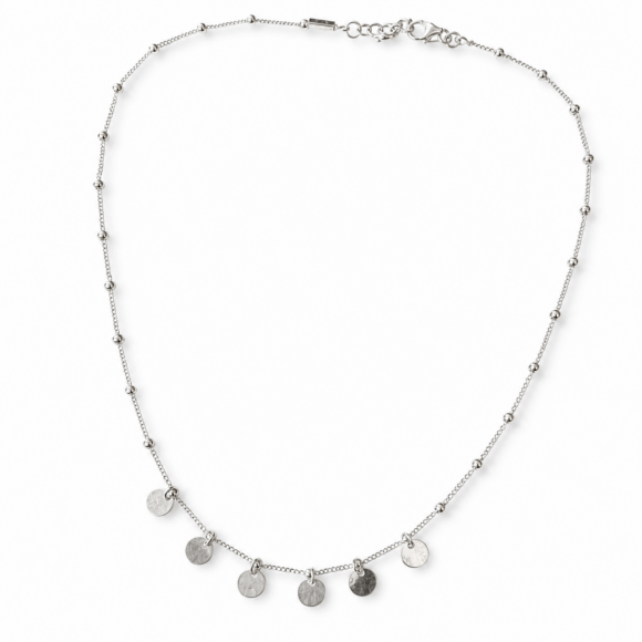 Collier ras du cou multi médailles en Argent 925-Mea