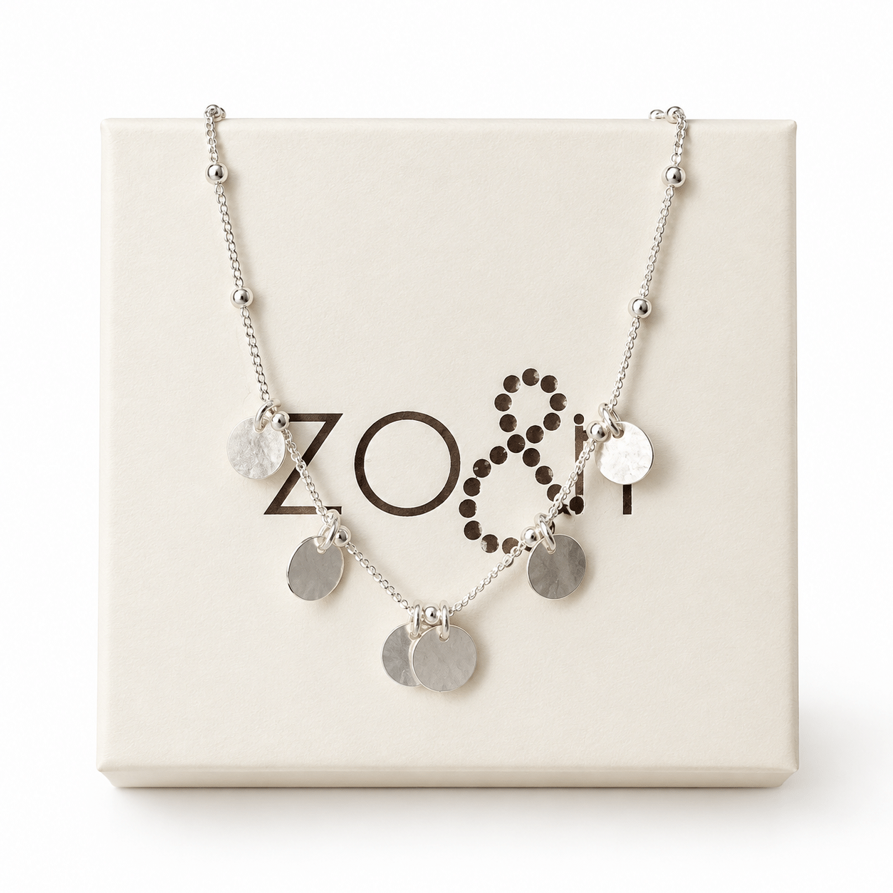Collier ras du cou multi médailles en Argent 925-Mea – Image 4