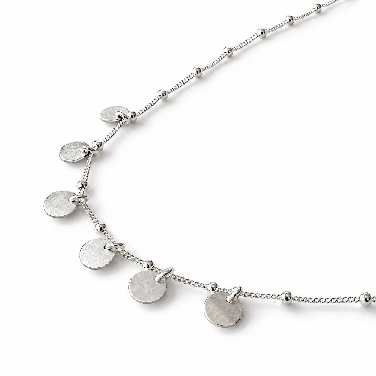 Collier ras du cou multi médailles en Argent 925-Mea – Image 6