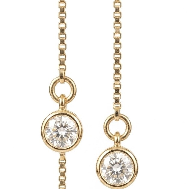 Fil d'oreilles en Argent 925 et Argent doré - Suzanne – Image 3