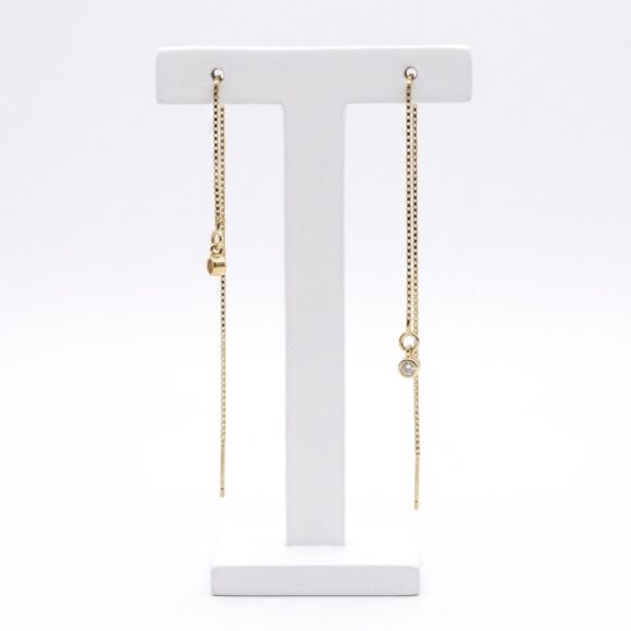 Fil d'oreilles en Argent 925 et Argent doré - Suzanne