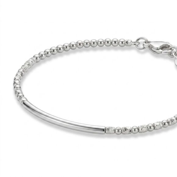Bracelet tube en Argent 925 ou Argent doré - Jeanne - Argent 925