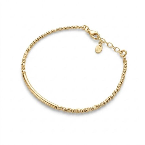 Bracelet tube en Argent 925 ou Argent doré - Jeanne