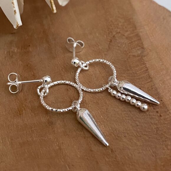 Boucles d'oreilles cercle en Argent 925 - Mea – Image 3