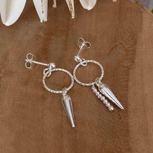 Boucles d'oreilles cercle en Argent 925 - Mea