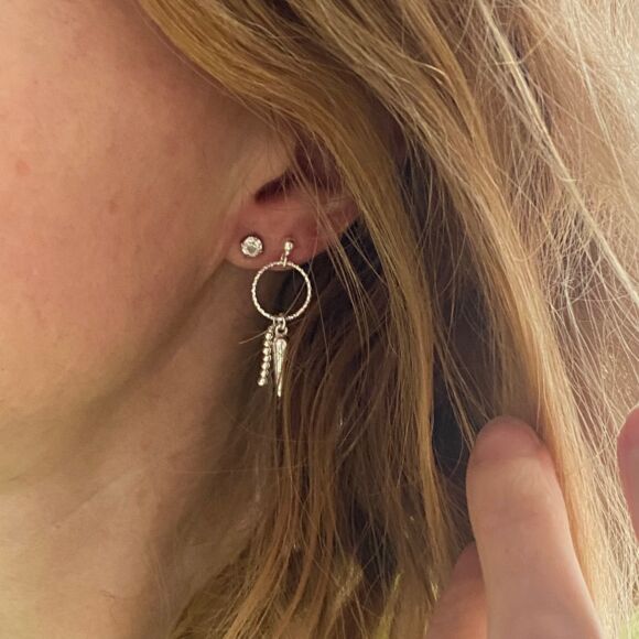 Boucles d'oreilles cercle en Argent 925 - Mea – Image 2