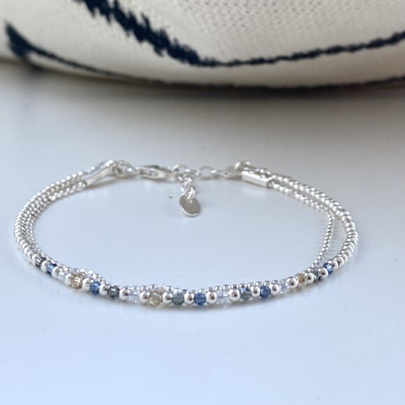 Bracelet perles, cristaux et chaîne en Argent 925 - Raph – Image 3