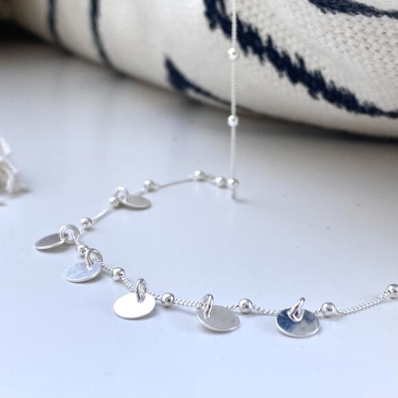 Collier ras du cou multi médailles en Argent 925-Mea