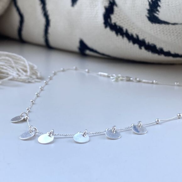 Collier ras du cou multi médailles en Argent 925-Mea – Image 4