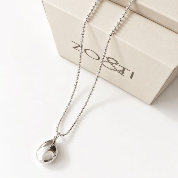 Collier long et pendentif en Argent massif - Audace