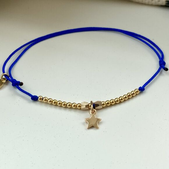 Bracelet en Argent doré et breloque sur cordon-Rio – Image 4