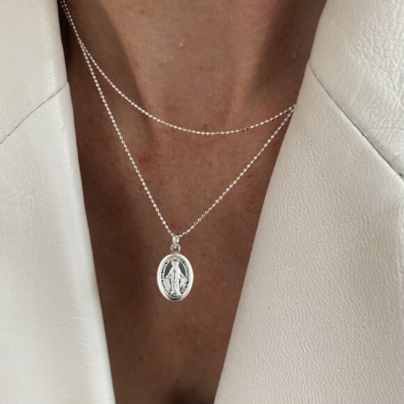 Collier double en Argent 925 - Madone – Image 2