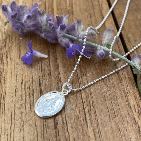 Collier double en Argent 925 - Madone