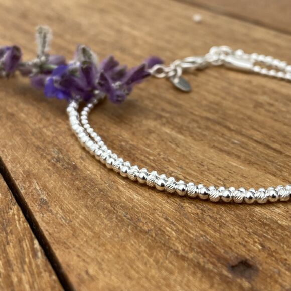 Bracelet double perles en Argent - Lisa – Image 3