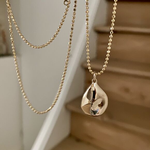 Collier Argent doré et pendentif plaqué Or - Audace – Image 2