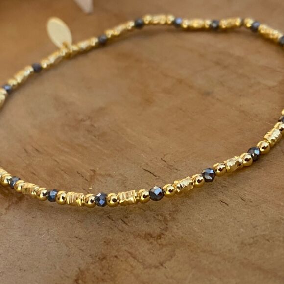 Bracelet élastique en Argent doré - Elle – Image 3