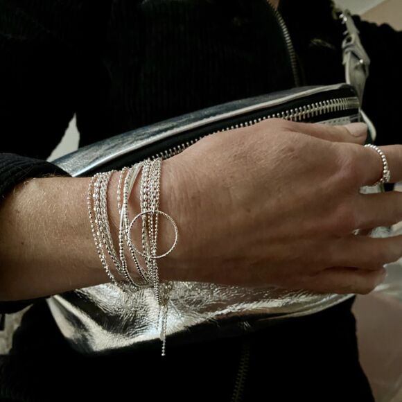 Bracelet double en perles et tube lisse - Romane – Image 6