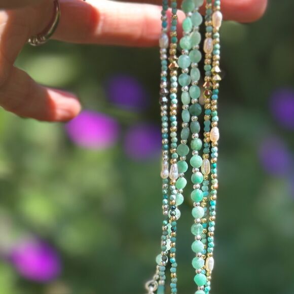 Bracelet turquoise et Argent-Louane