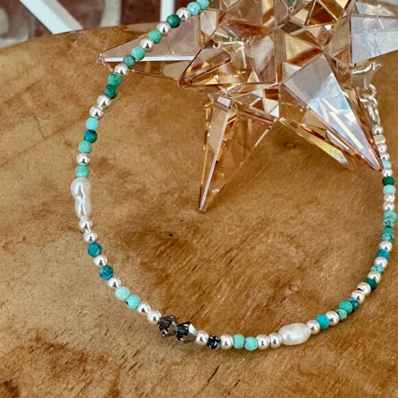 Bracelet turquoise et Argent-Louane – Image 4