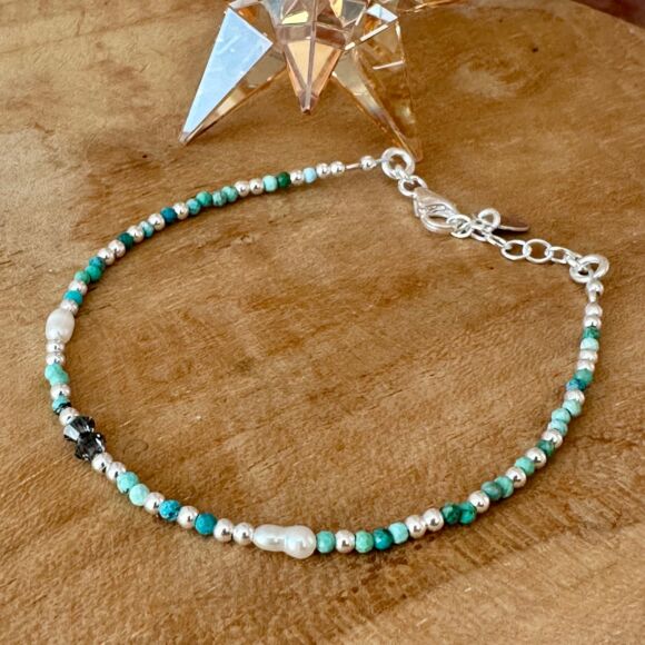 Bracelet turquoise et Argent-Louane – Image 2