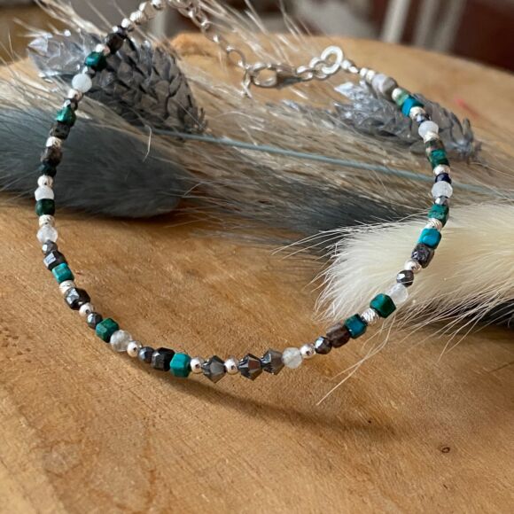 Bracelet turquoise et Argent-Louane