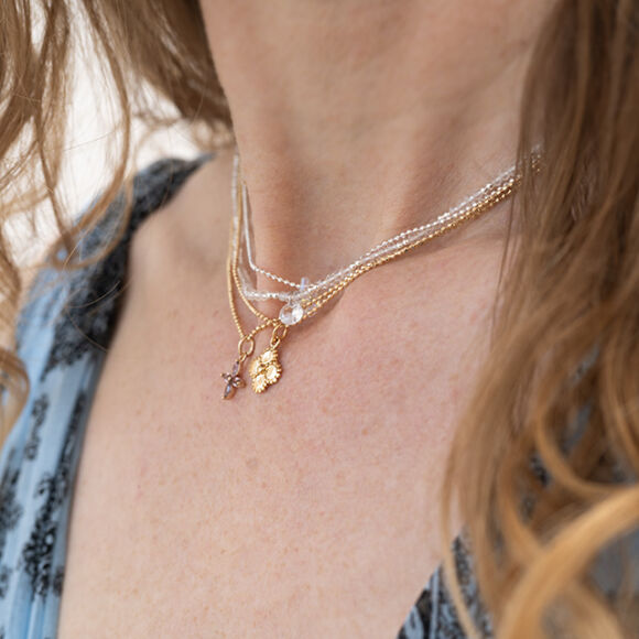 Collier court en Argent doré et plaqué-or-Joy