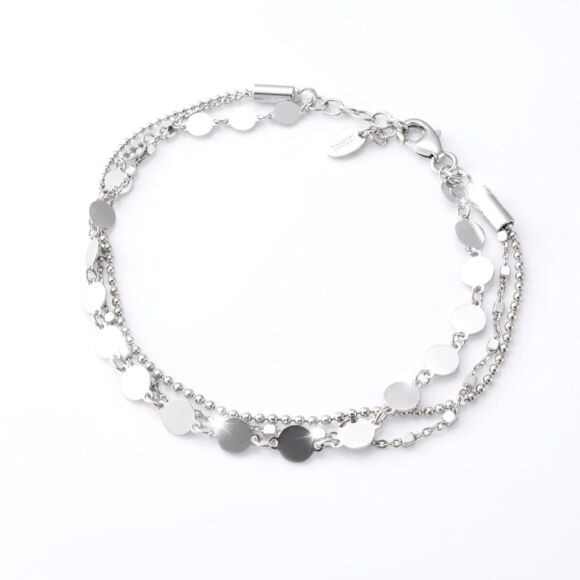 Bracelet multi chaines en Argent et Argent doré- Axelle - Argent 925